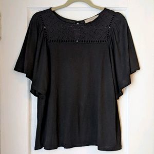 LOFT flutter sleeve top size S
